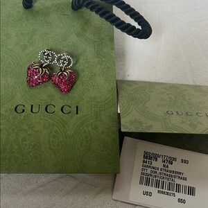 Sold Gucci Limited Edition Red Strawberry Earrings. Rare!!